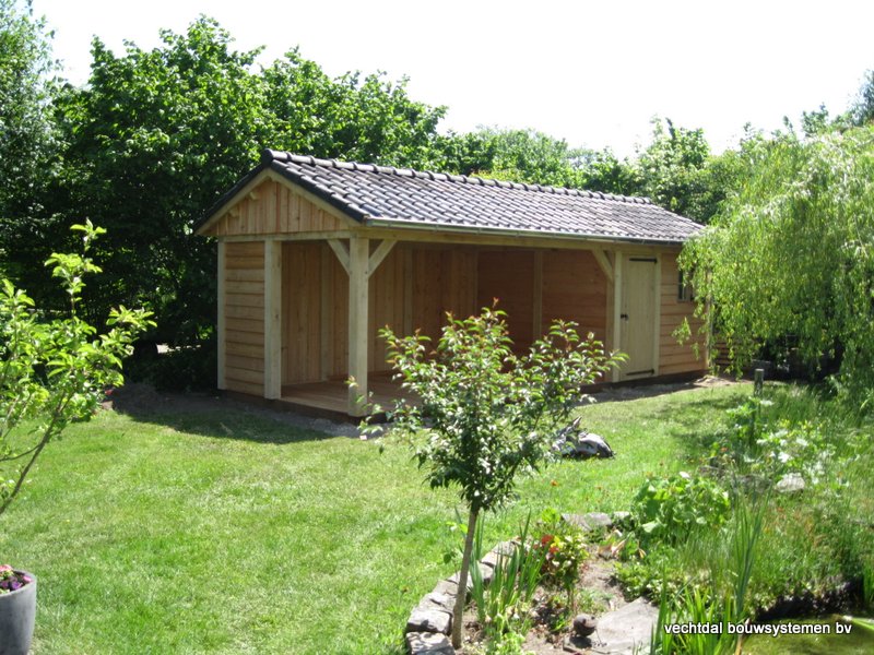 7-IMG_2241 - Robuust eikenhouten tuinhuis met veranda geplaatst in Ommen.