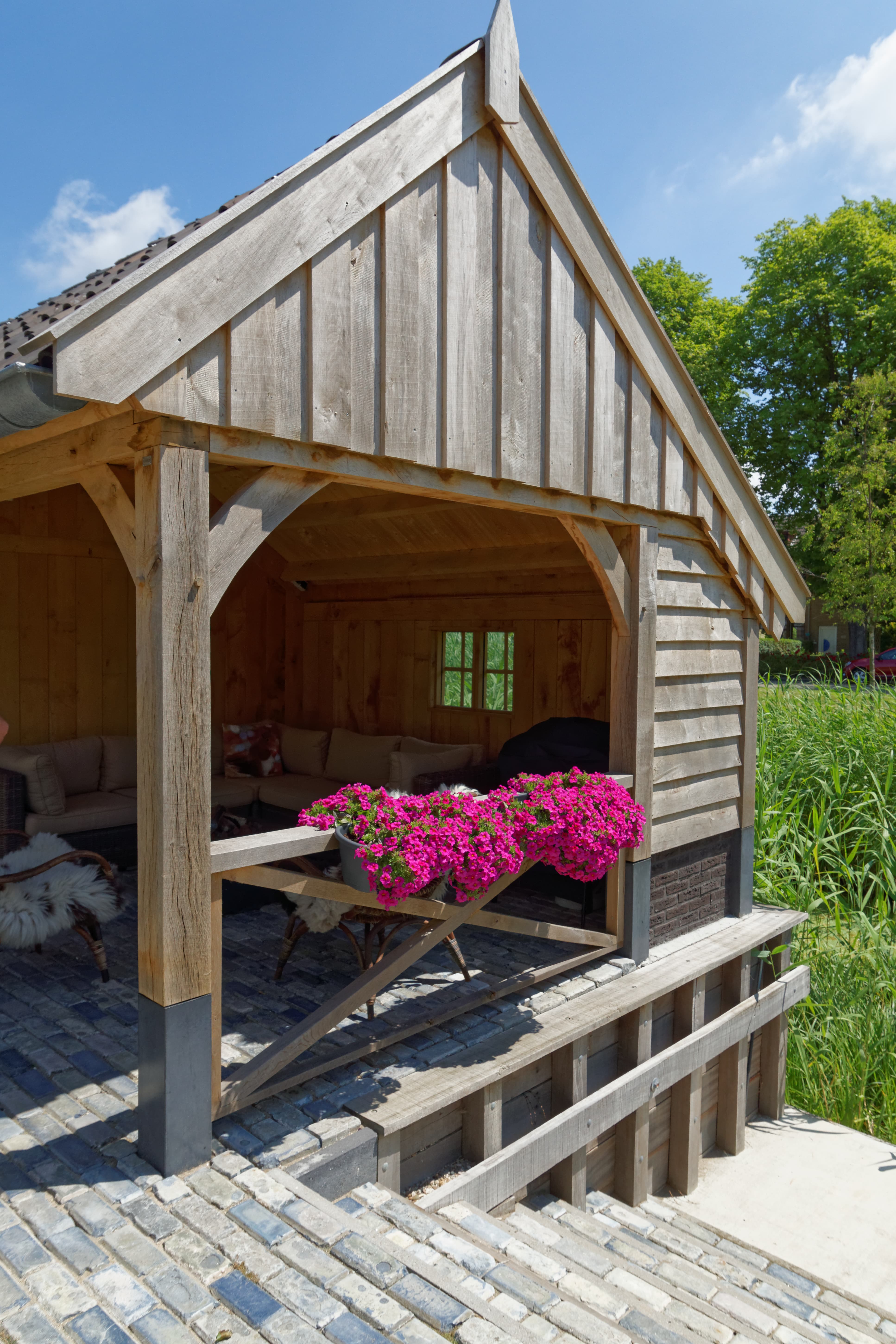 houten-kapschuur-met-tuinkamer-16-min - Project: Maassluis