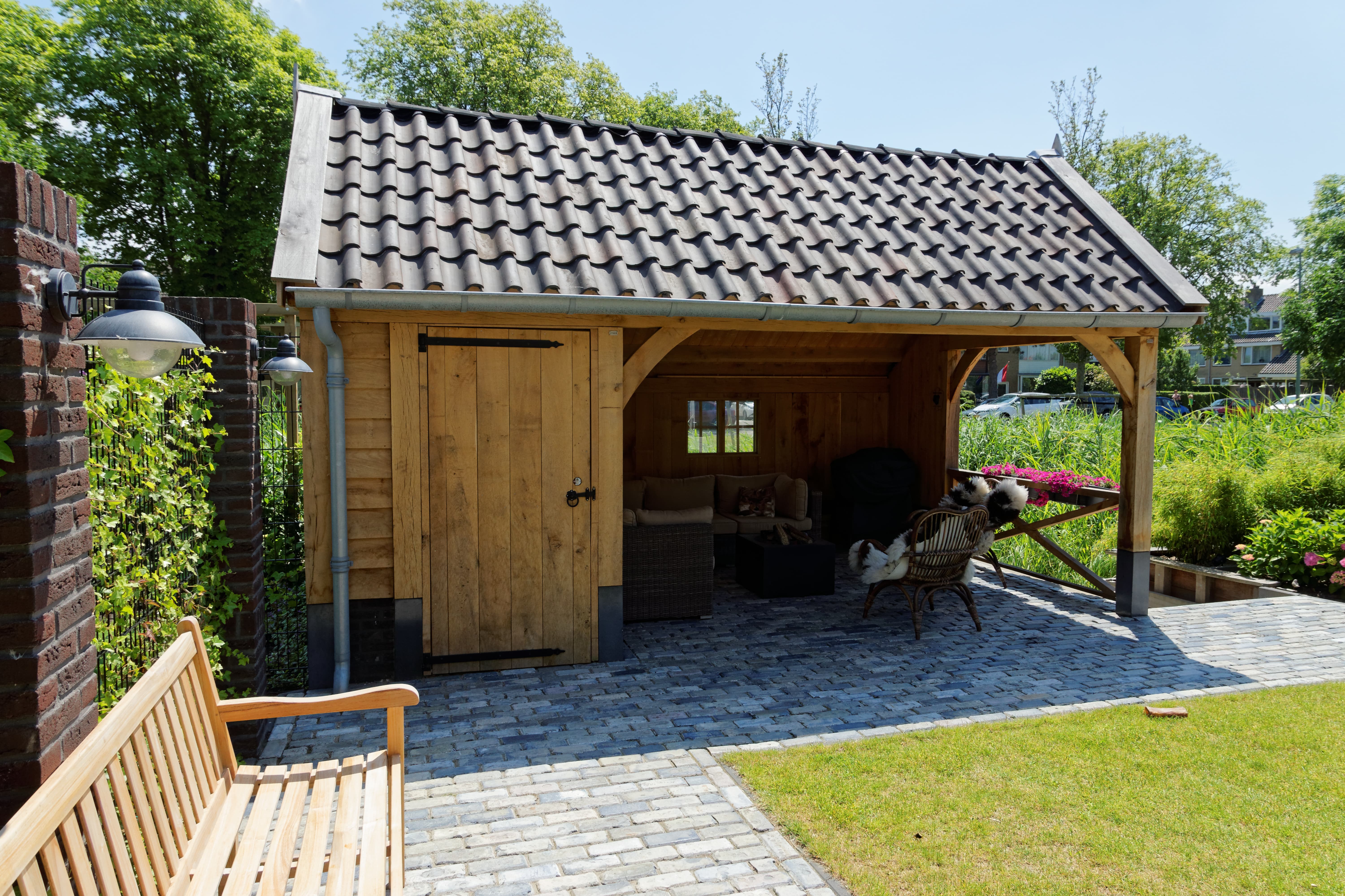 houten-kapschuur-met-tuinkamer-8-min - Project: Maassluis